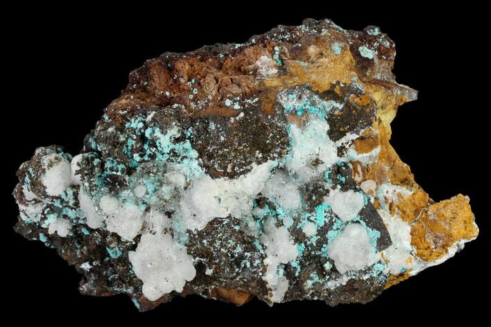 Chrysocolla, Rosasite and Calcite Association - Utah #119534